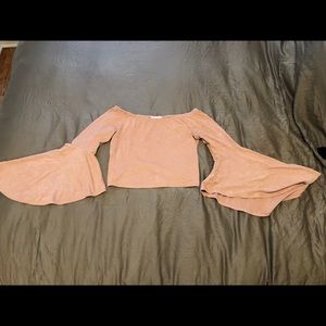 Off-the-shoulder Flowy Long Sleeve